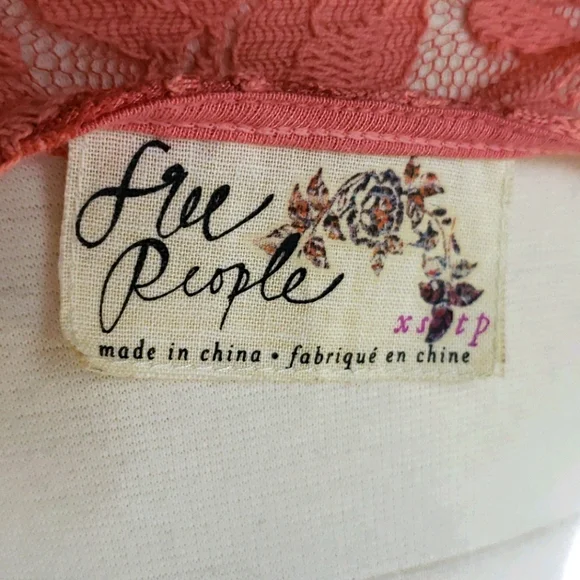 Free People Lace Dress Size Coral  XS - Picture 5 of 6